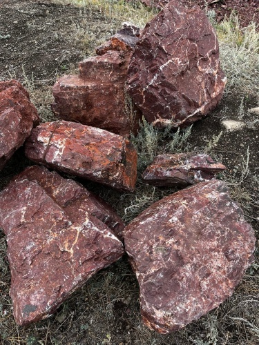 Ландшафтные глыбы красно-фиолетовые 200-1000 килограмм купить в Краснознаменском
