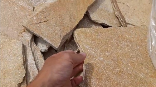 Плитняк златолит жёлтый золотистый для фасада 1,5-3см купить в Краснознаменском