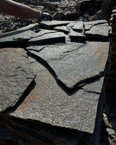 Плитняк златолит серебристый для фасада купить в Краснознаменском