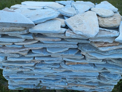 Плитняк златолит зелёный галтованный для цоколя купить в Краснознаменском